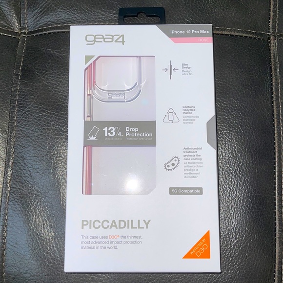 gear4 Accessories - iPhone 12 Pro Max Clear Case with Pink Trim